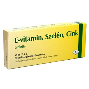 SELENIUM E-VITAMIN + SZELÉN + CINK TABLETTA 40DB