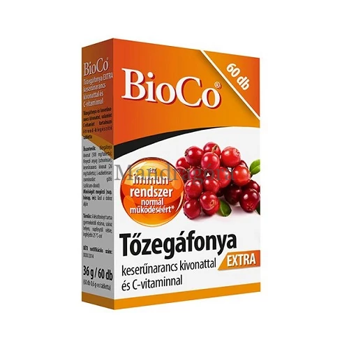 BIOCO TŐZEGÁFONYA EXTRA TABLETTA C-VITAMINNAL   60DB